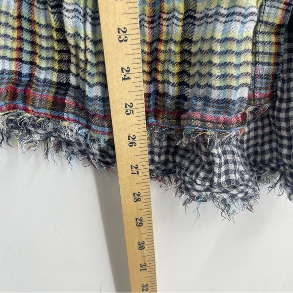 Free People come On Over Plaid Top Oversized XS - Picture 5 of 8